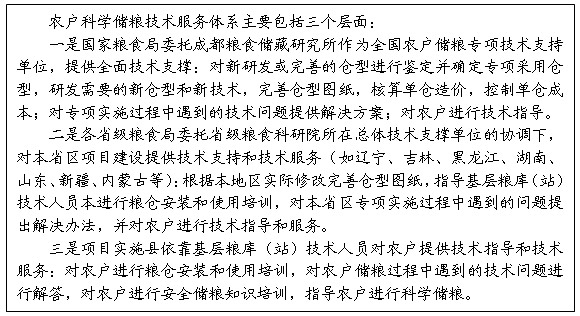 專欄3：農戶科學儲糧技術服務體系建設
