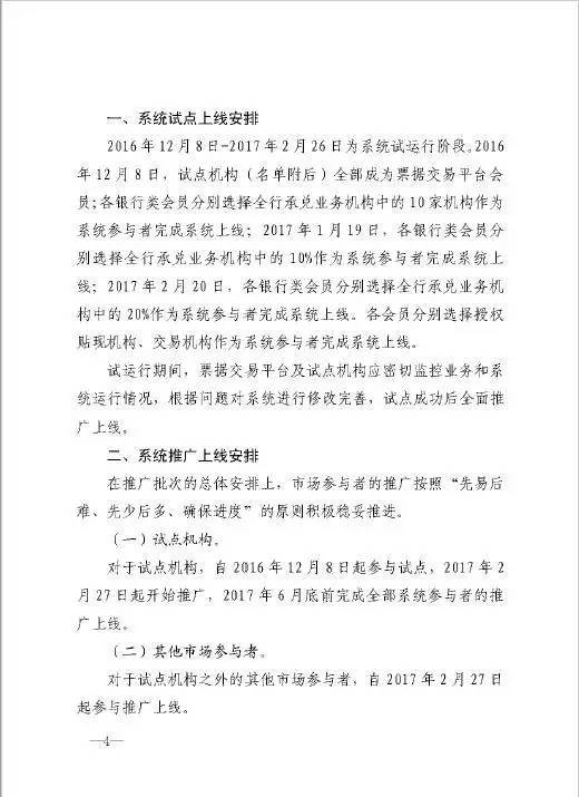 銀辦發(fā)〔2016〕224號《中國人民銀行辦公廳關(guān)于做好票據(jù)交易平臺接入準備工作的通知》4