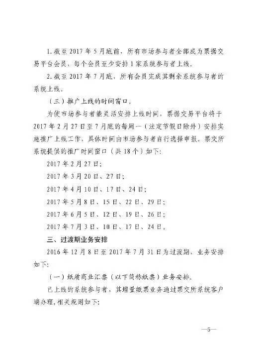 銀辦發(fā)〔2016〕224號《中國人民銀行辦公廳關(guān)于做好票據(jù)交易平臺接入準備工作的通知》5