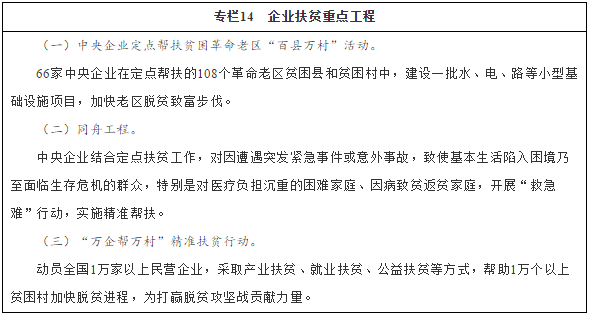 專欄14　企業(yè)扶貧重點(diǎn)工程